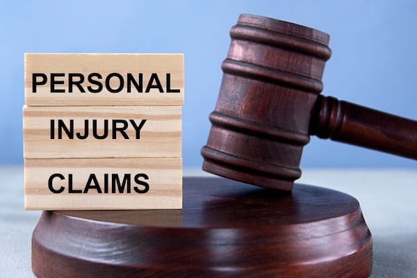 The words personal injury claims and a gavel represent a Florida personal injury lawsuit.